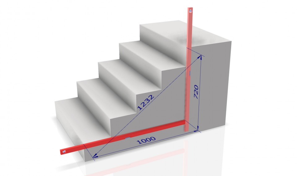 Hogyan mérd meg a lépcső szögét vízmértékkel?