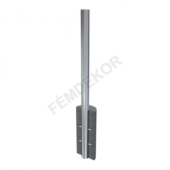 Poller (Betonozható, rozsdamentes acél, szálcsiszolt, 100x1250mm-es, éevehető fedéllel)  FD/UTK-17