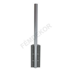 Poller (Betonozható, rozsdamentes acél, szálcsiszolt, 100x1250mm-es, levehető fedéllel)