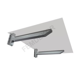 Lapmegfogásos üveg előtető (1700x1200, 80x80, szigetelésbe)