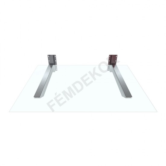 Lapmegfogásos üveg előtető (1700x1200, 80x80mm-es zártszelvényből, szigetelés alá szerelhető)