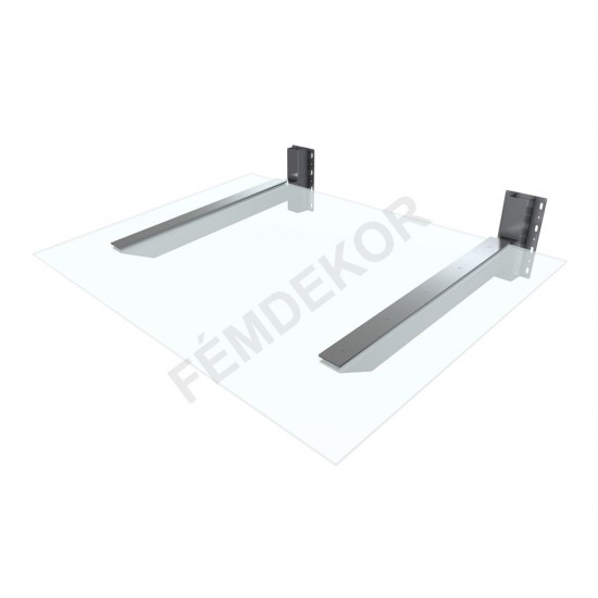 Lapmegfogásos üveg előtető (1700x1200, 80x80mm-es zártszelvényből, szigetelés alá szerelhető)