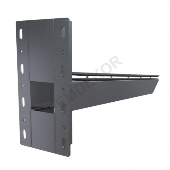 Lapmegfogásos üveg előtető konzol (80x80mm-es, szigetelésbe szerelhető)