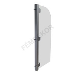 Piszoár térelválasztó elem (Rozsdamentes anyagból)