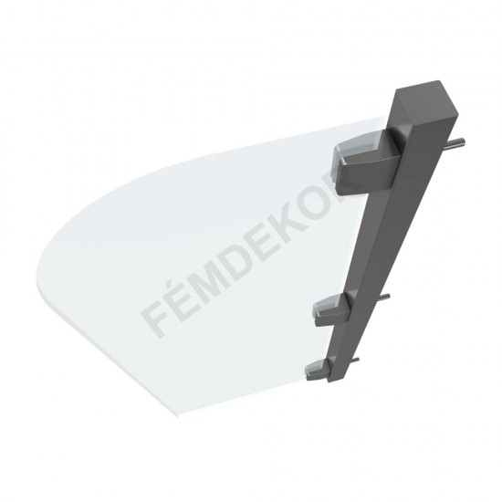 Piszoár térelválasztó elem (Rozsdamentes anyagból)