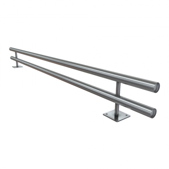Dupla korlát kapaszkodó parapet falra (2000mm-es)