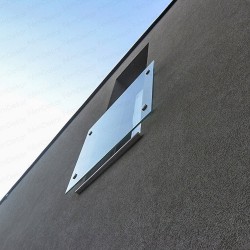 Pontmegfogásos üvegkorlát konzol szigeteléshez (2 pontos rögzítéssel)