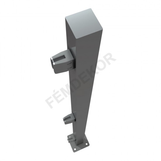 Térelválasztó üvegfal oszlop (60x60x2, egyedileg fenekelt és csiszolt, kezdő-bal)