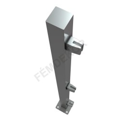 Térelválasztó üvegfal oszlop (60x60x2, egyedileg fenekelt és csiszolt, kezdő-jobb)