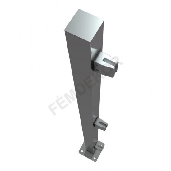 Térelválasztó üvegfal oszlop (60x60x2, egyedileg fenekelt és csiszolt, kezdő-jobb)