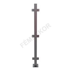 Térelválasztó üvegfal oszlop (60x60x2, egyedileg fenekelt és csiszolt, közép)