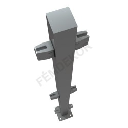 Térelválasztó üvegfal oszlop (60x60x2, egyedileg fenekelt és csiszolt, közép)