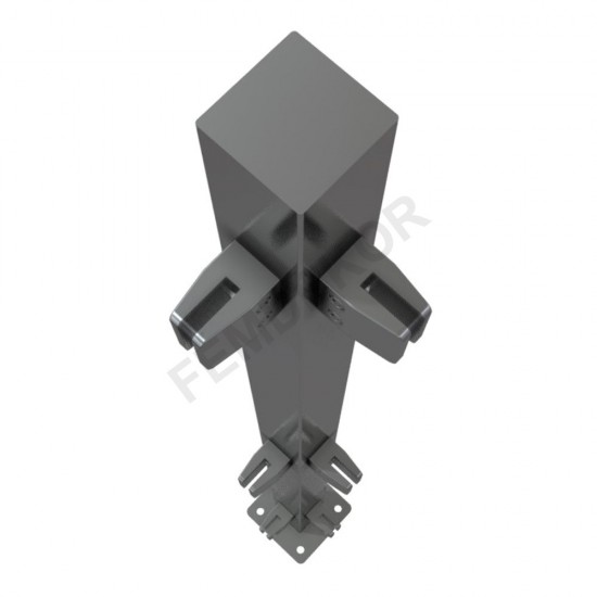 Térelválasztó üvegfal oszlop (60x60x2, egyedileg fenekelt és csiszolt, sarok)