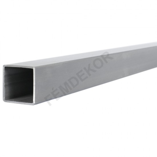 25x25x2mm-es rozsdamentes szálcsiszolt zártszelvény (1m)