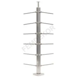 Talpra szerelt 40x40 oszlop (6 soros, sarok)